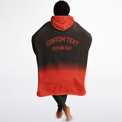 Brown and orange reversible snug hoodie with soft interior lining and casual everyday style for football fans.
