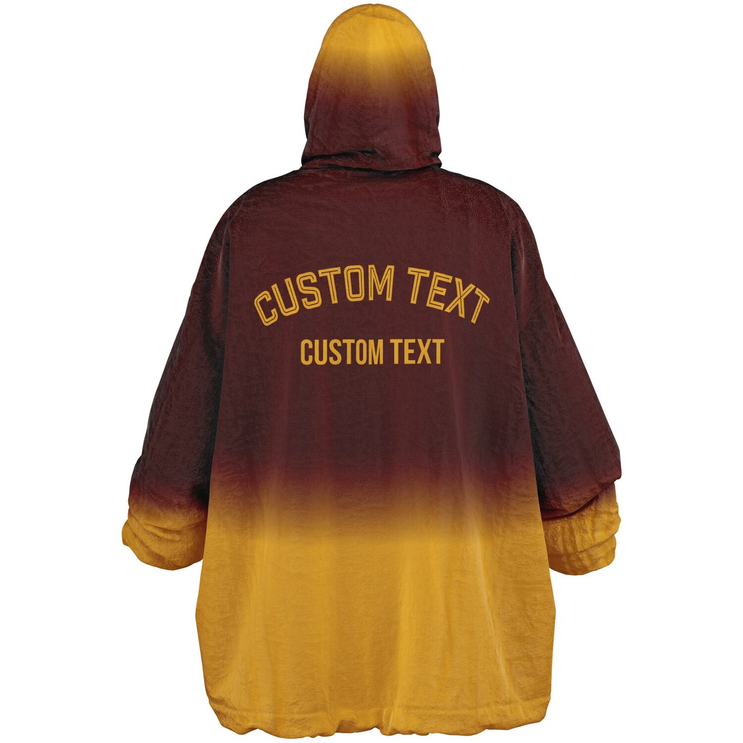 Burgundy and gold reversible snug hoodie with soft interior lining and casual everyday style for football fans.