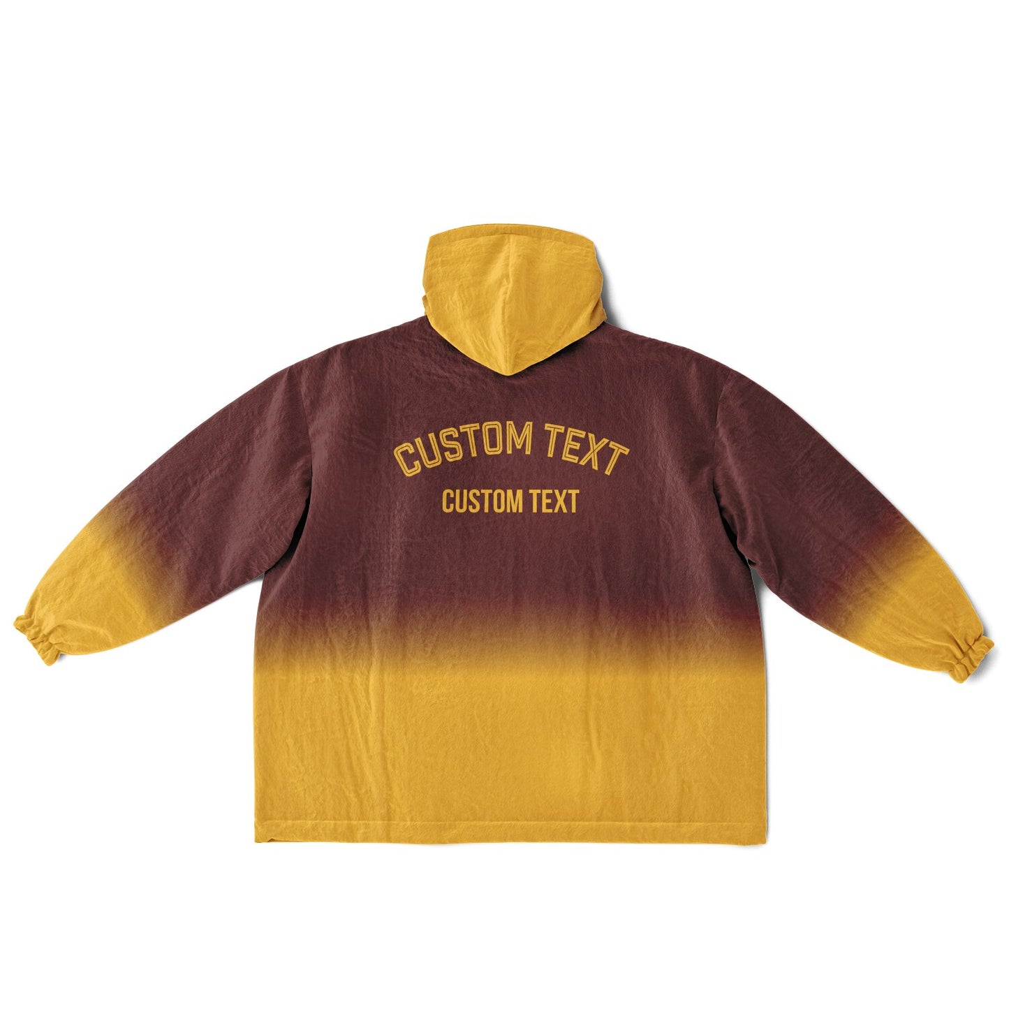 Burgundy and gold reversible snug hoodie with soft interior lining and casual everyday style for football fans.