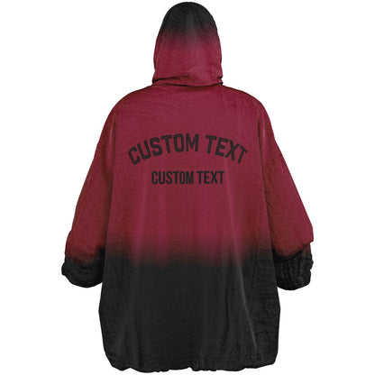 Cardinal red and black reversible snug hoodie with soft interior lining and casual everyday style for football fans.