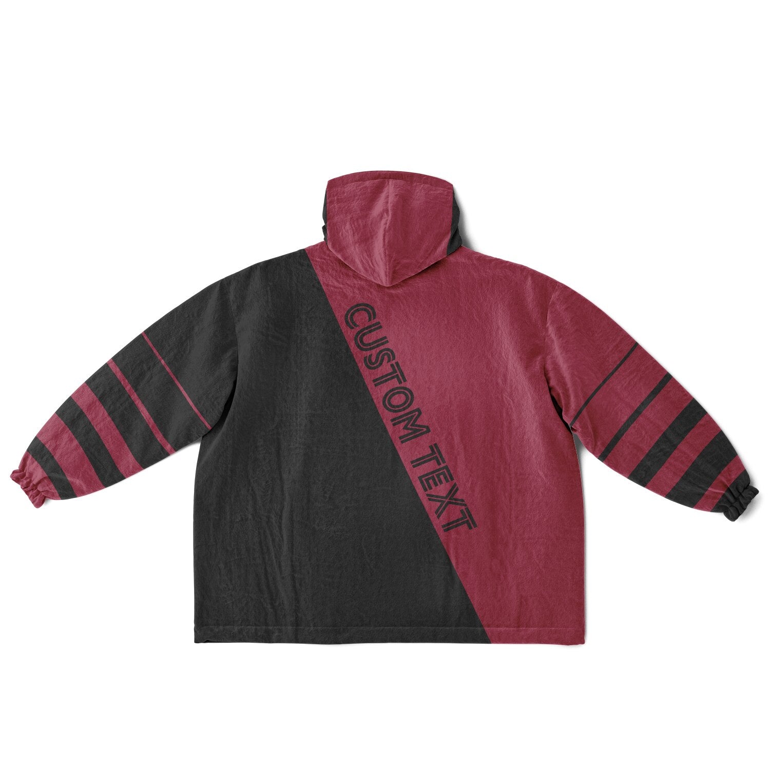 Cardinal red and black reversible snug hoodie with soft interior lining and casual everyday style for football fans.