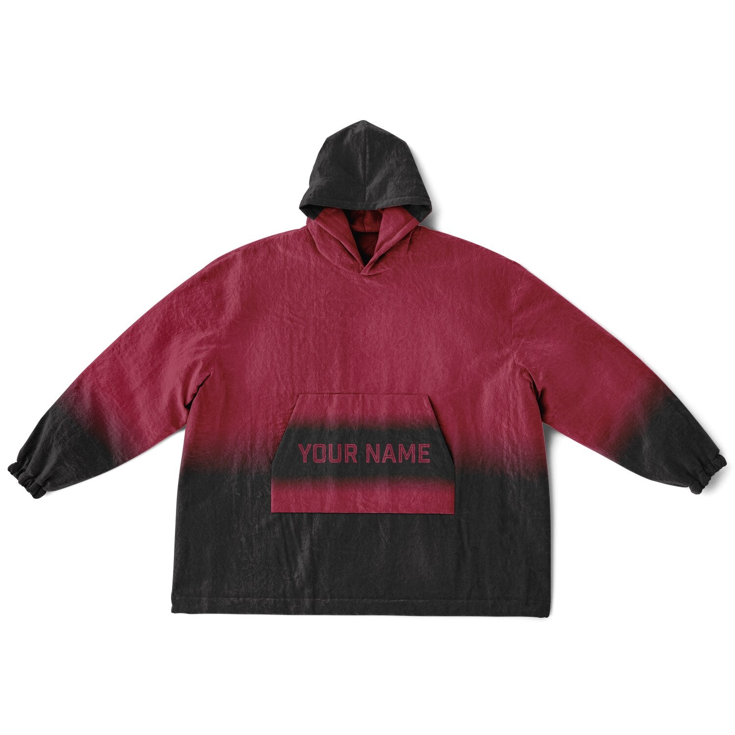 Cardinal red and black reversible snug hoodie with soft interior lining and casual everyday style for football fans.