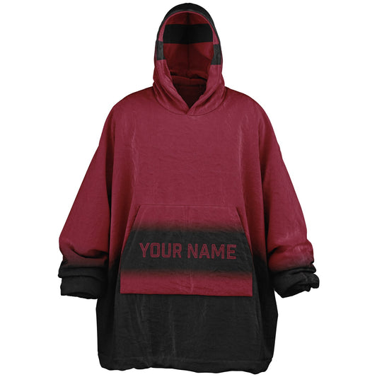 Cardinal red and black reversible snug hoodie with soft interior lining and casual everyday style for football fans.