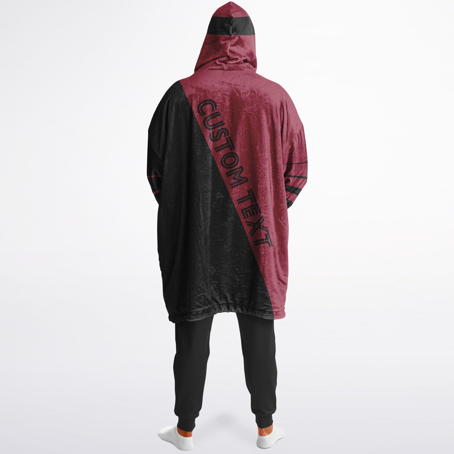 Cardinal red and black reversible snug hoodie with soft interior lining and casual everyday style for football fans.