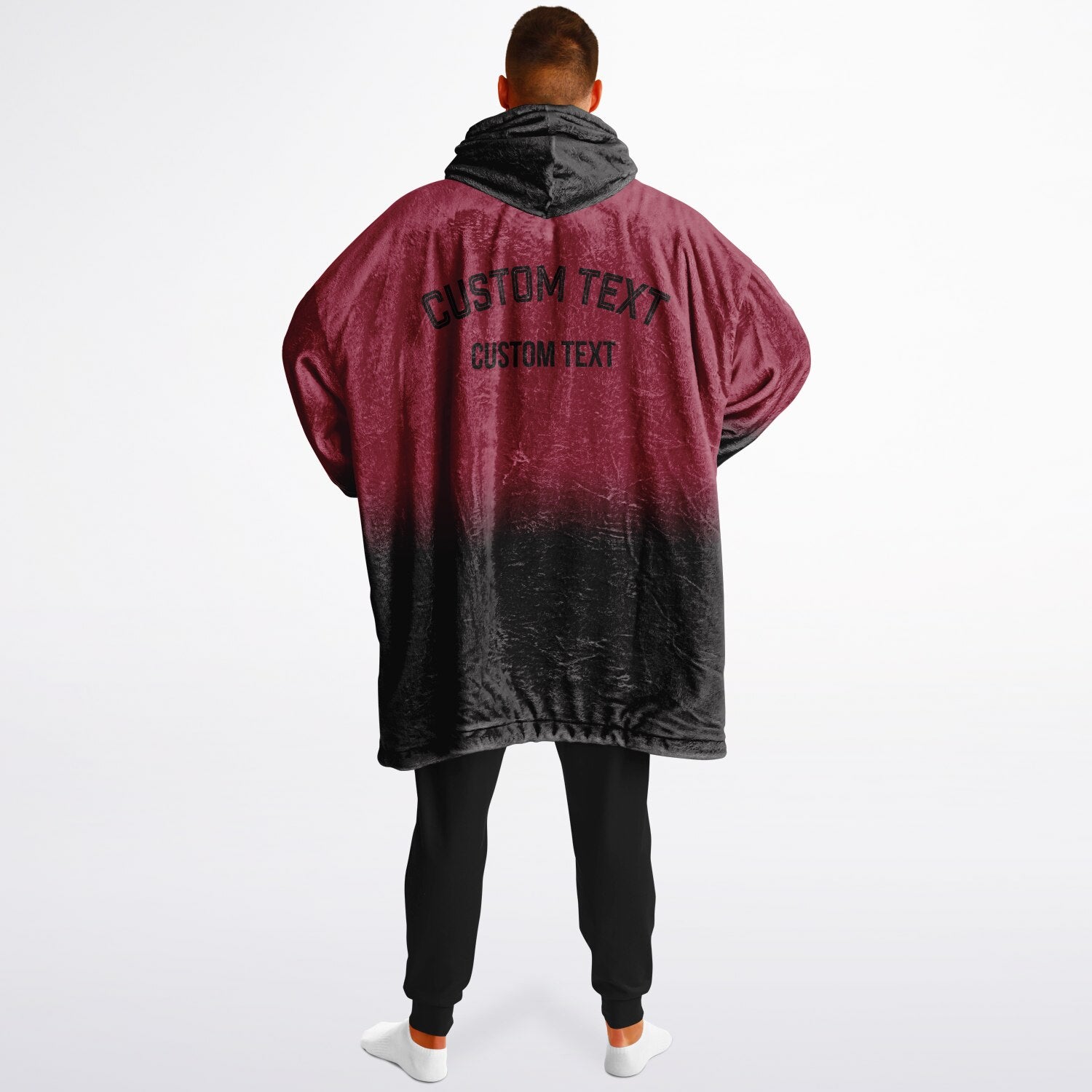 Cardinal red and black reversible snug hoodie with soft interior lining and casual everyday style for football fans.