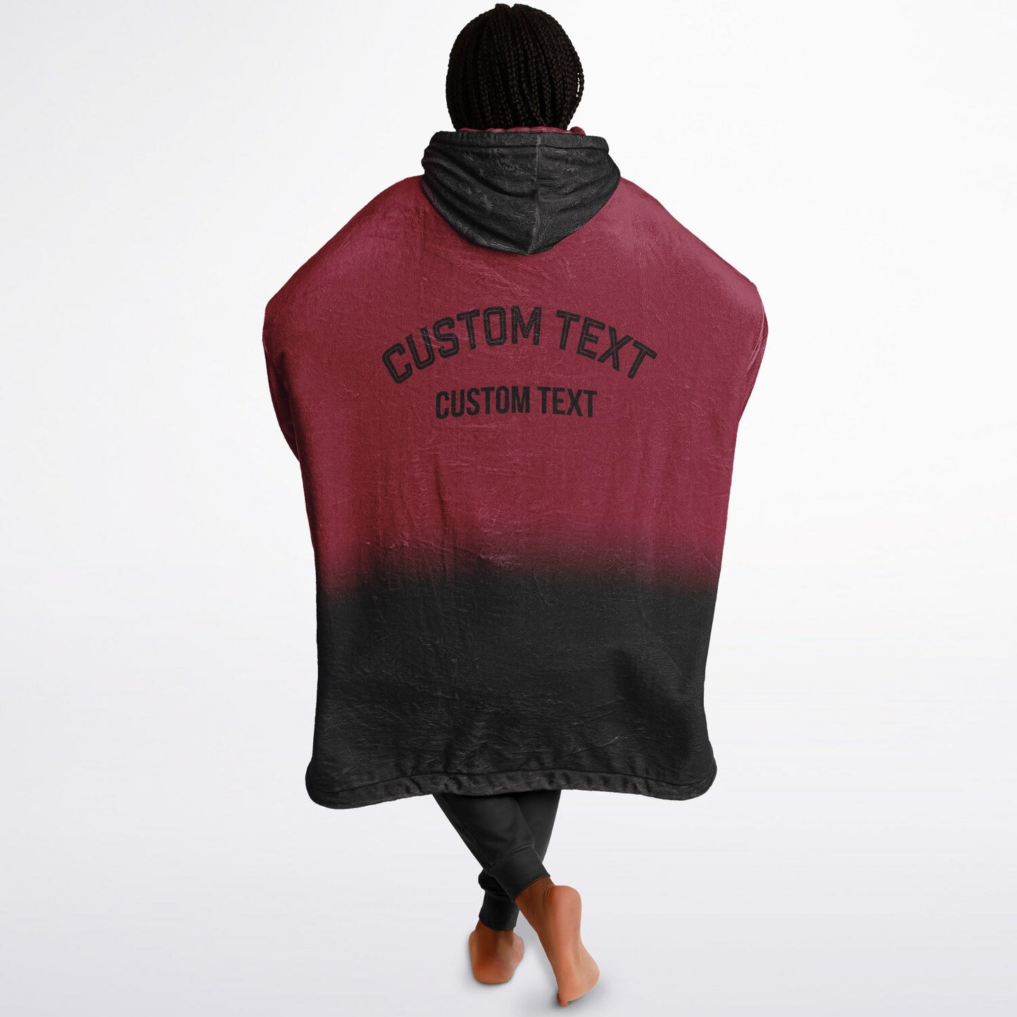 Cardinal red and black reversible snug hoodie with soft interior lining and casual everyday style for football fans.