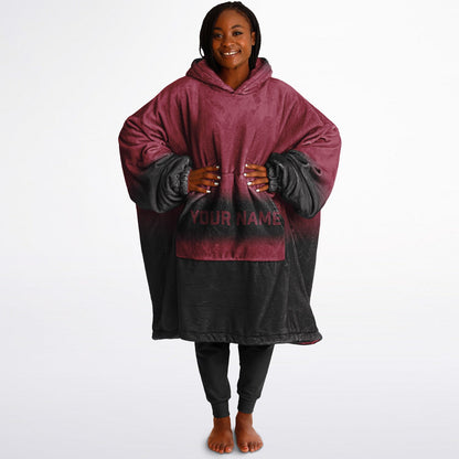 Cardinal red and black reversible snug hoodie with soft interior lining and casual everyday style for football fans.