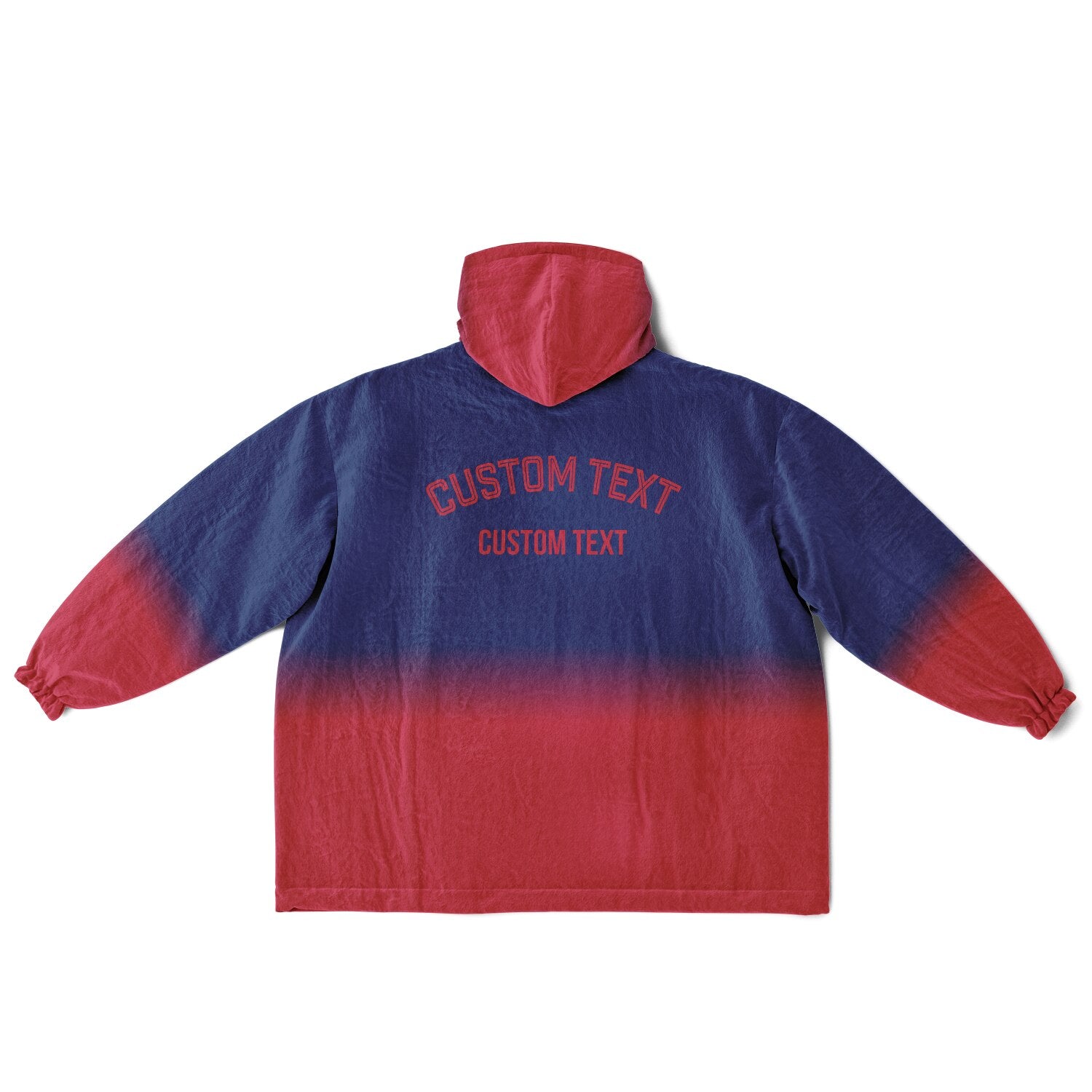 Dark blue and red reversible snug hoodie with soft interior lining and casual everyday style for football fans.