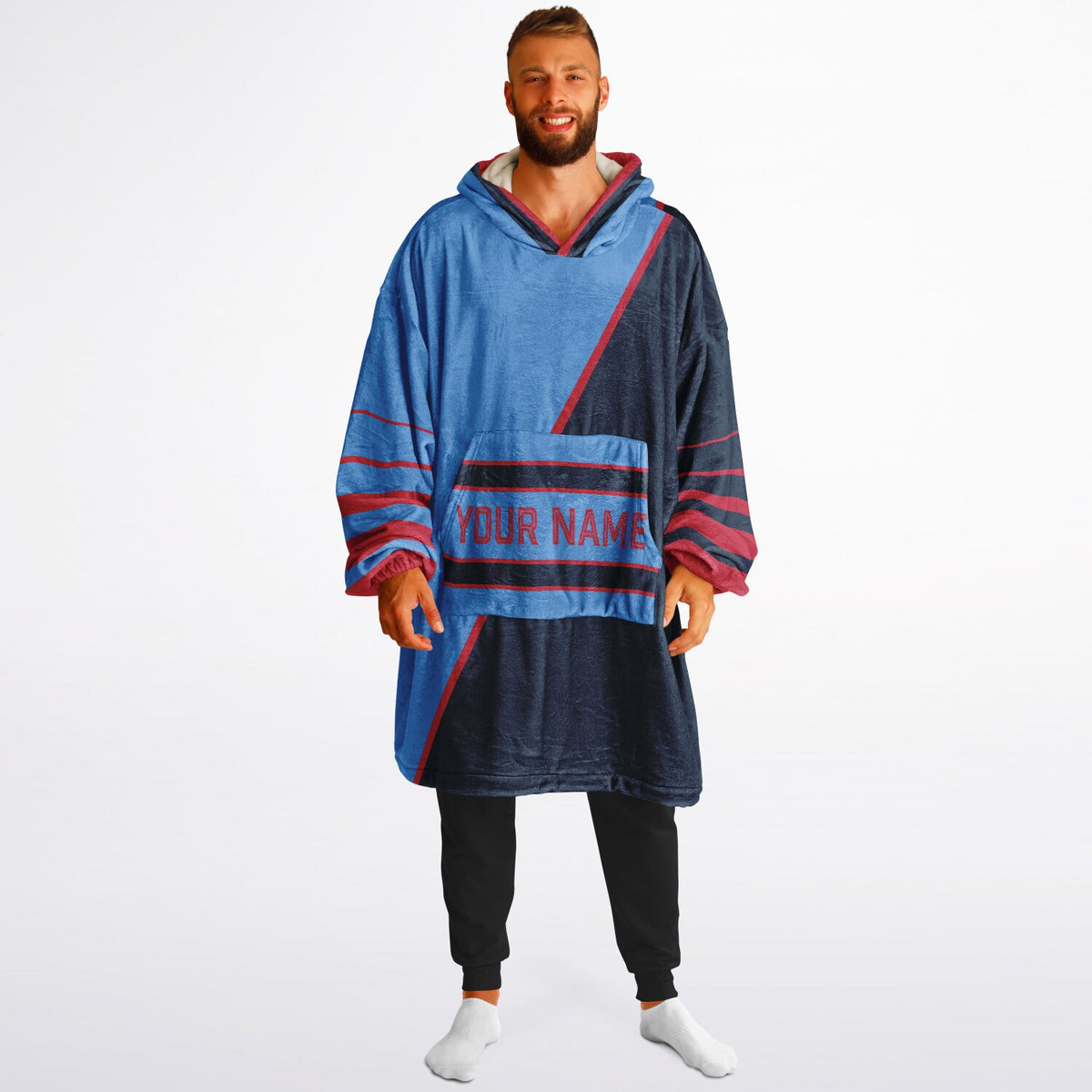 Light Blue Navy Red Split Decision