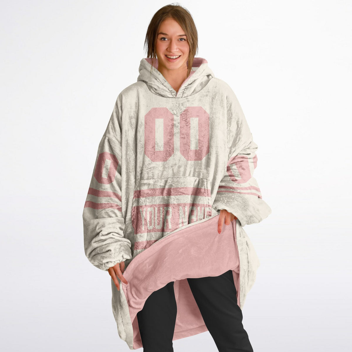 Blush Pink & Cream Superfan Reversible