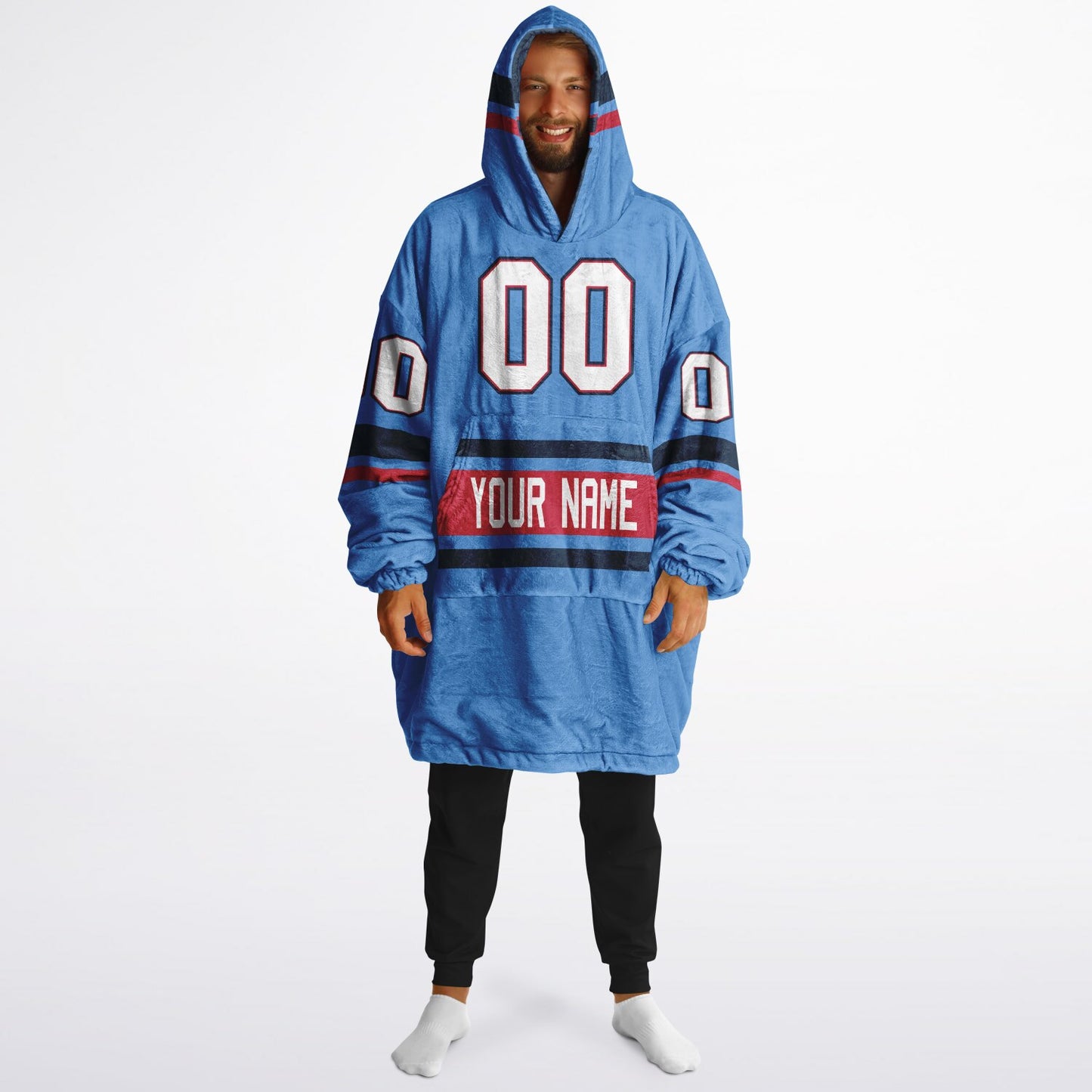 Light Blue/Navy/Red Superfan Reversible