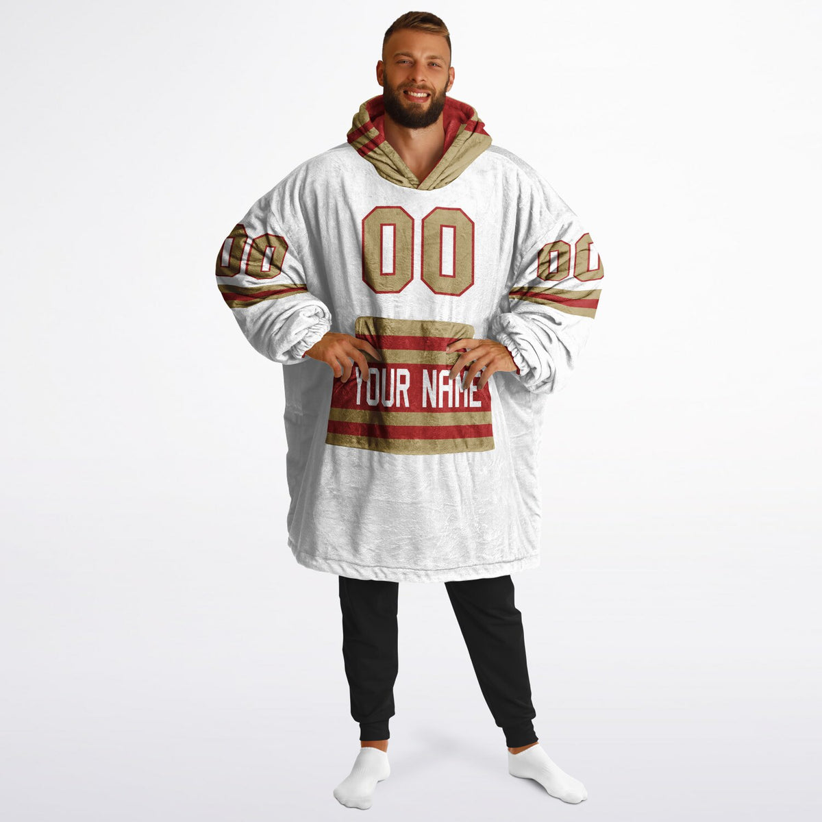 Red Dark Gold Superfan Reversible
