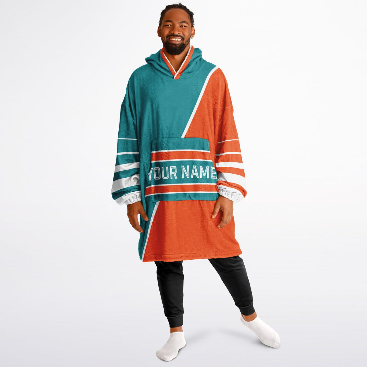 Teal Orange White Split Decision