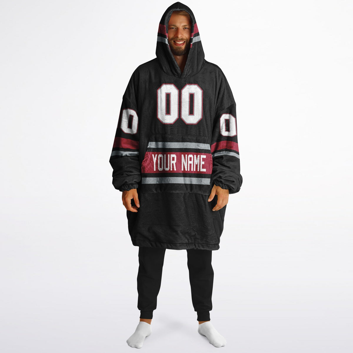 Black/Red/Silver Superfan Reversible