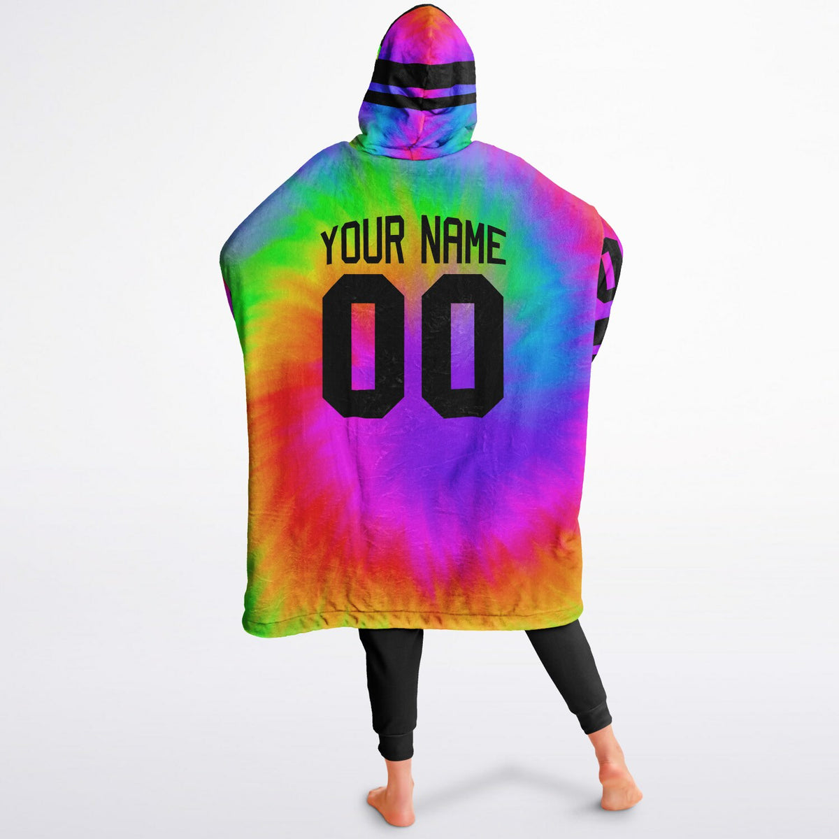Tie Dye & Black Superfan Reversible