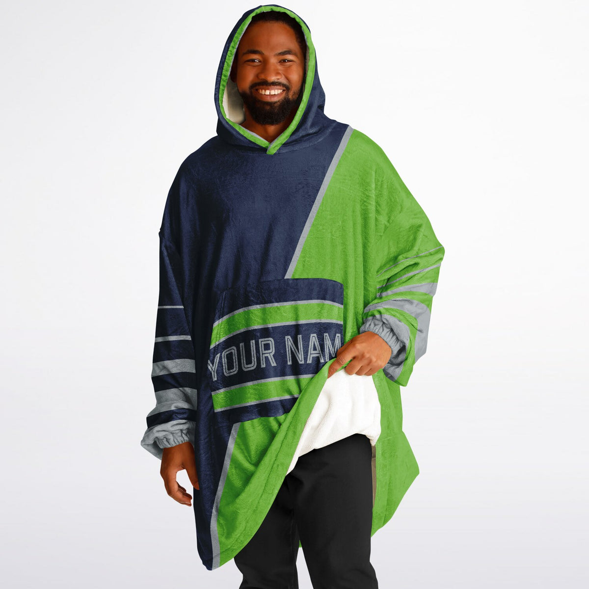 Navy Green Gray Split Decision