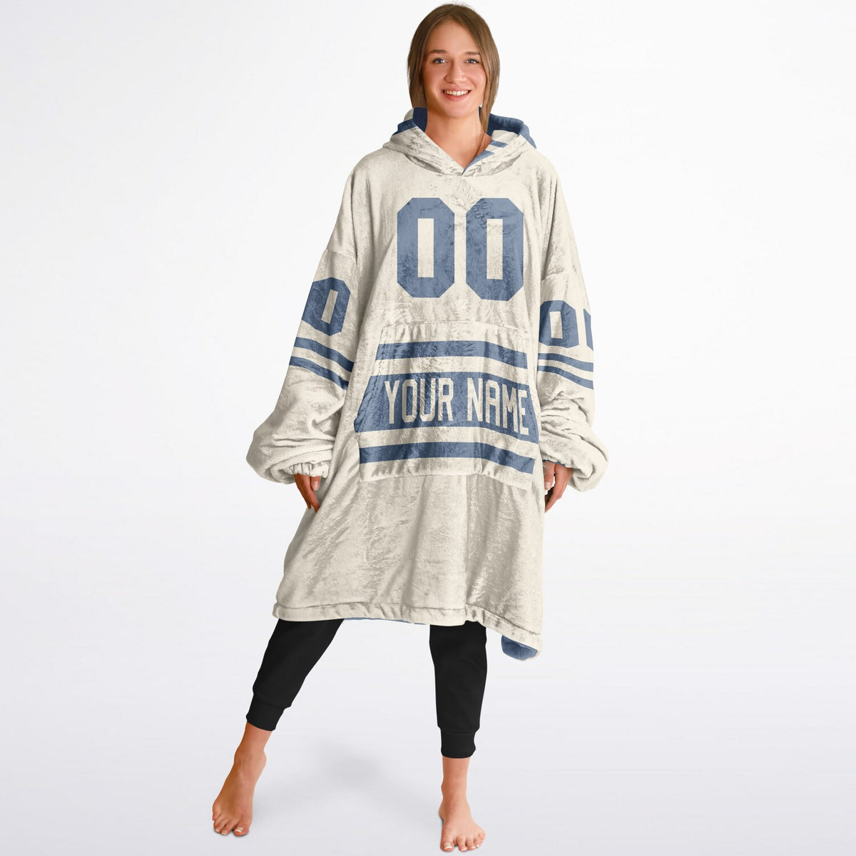 Slate Blue & Cream Superfan Reversible