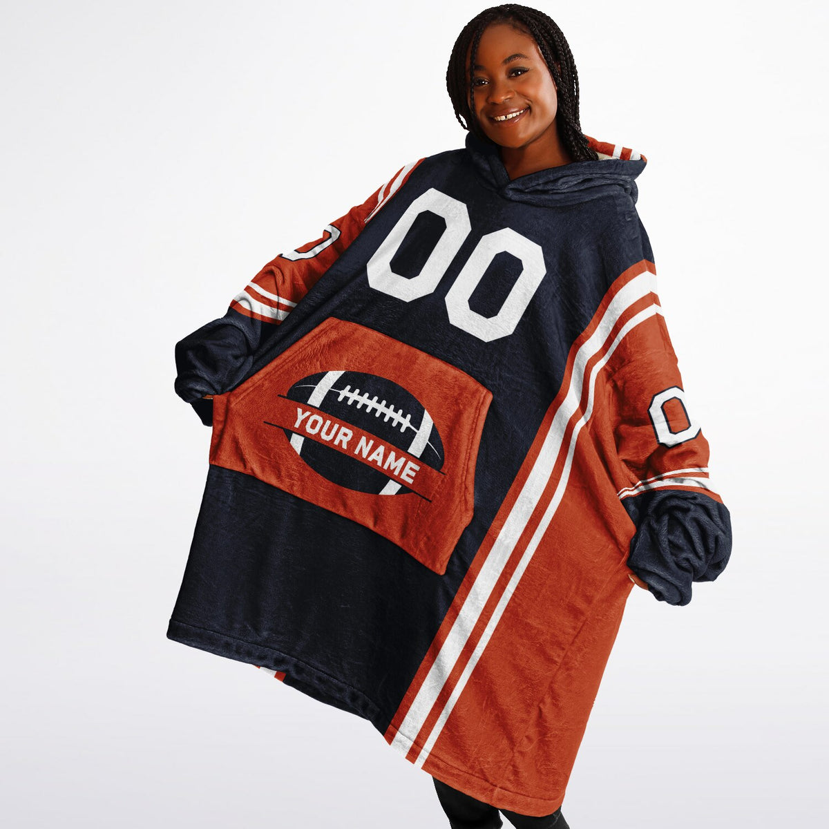 Navy/Orange/White Bold