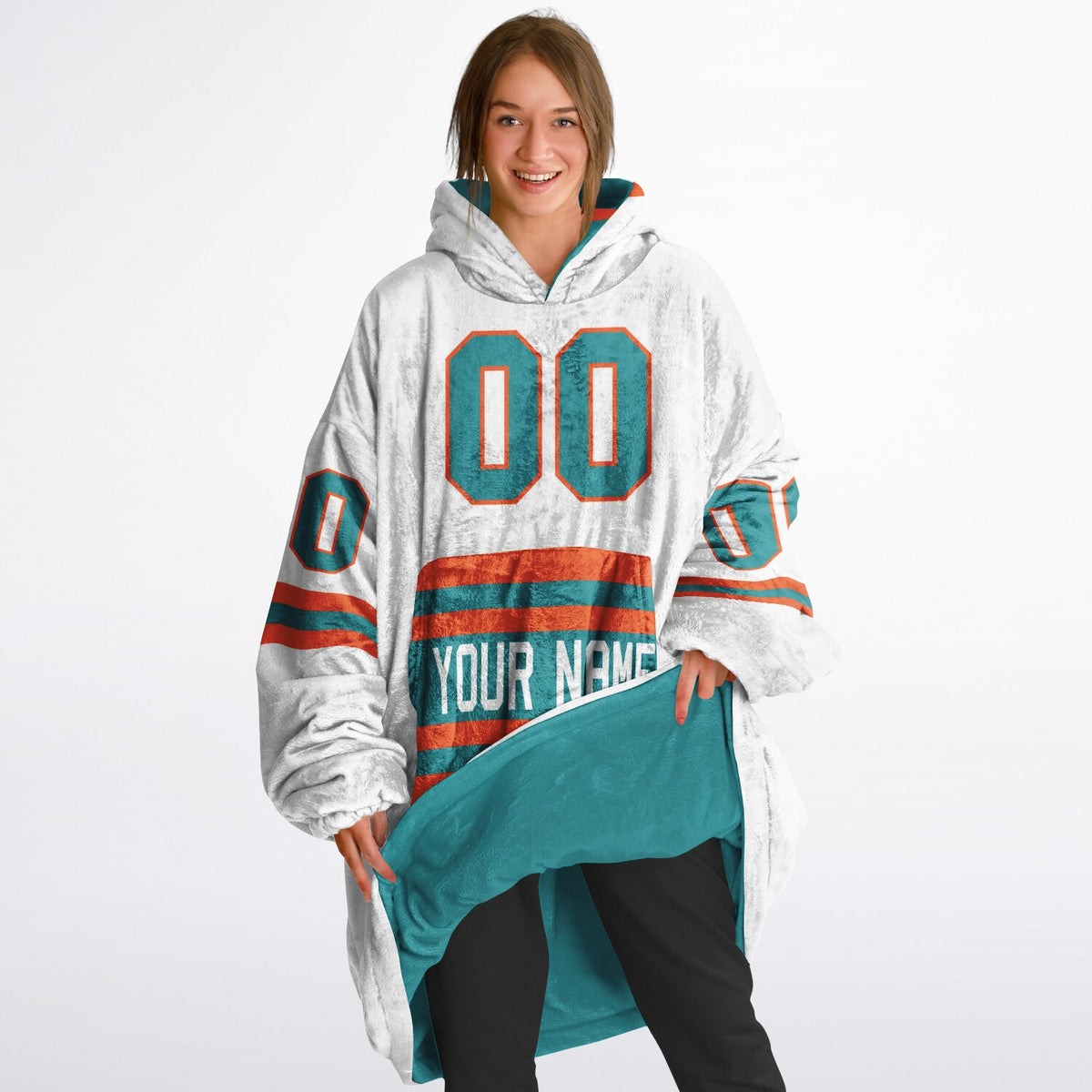 Aqua & Orange Superfan Reversible