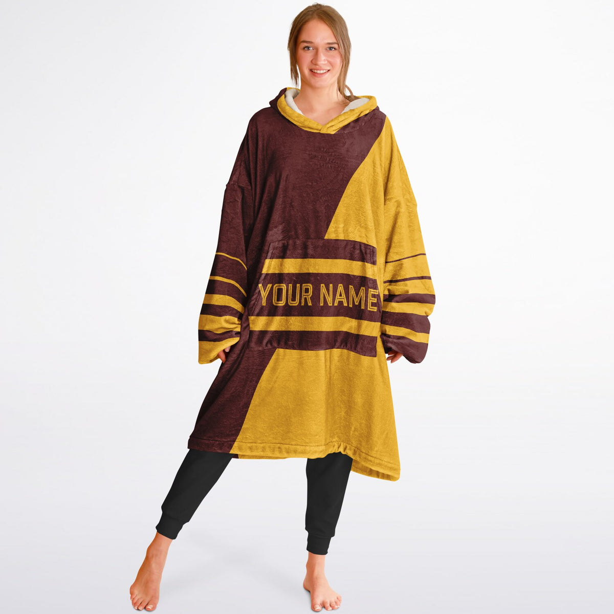 Burgundy & Gold Split Decision
