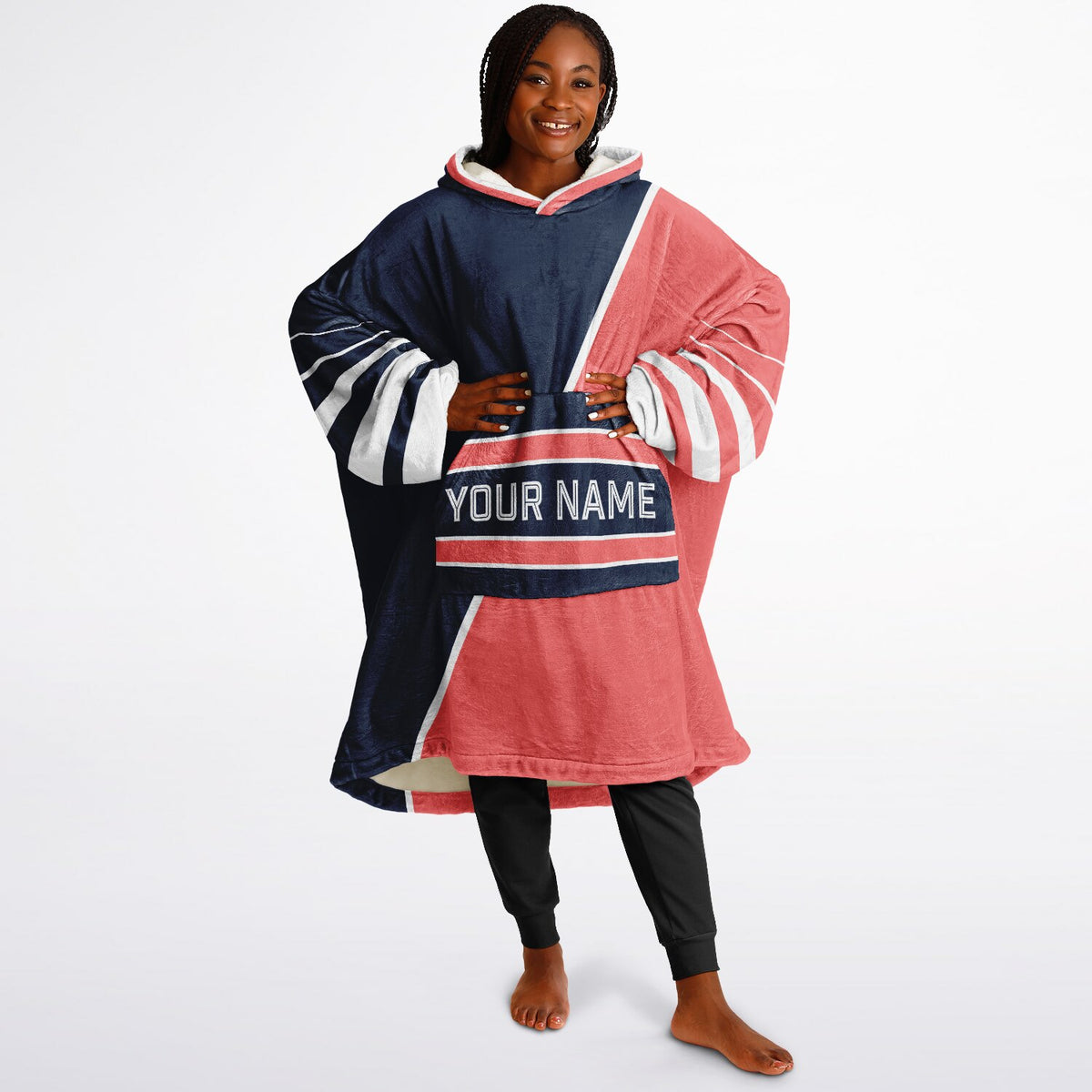 Navy Electric Coral White Split Decision