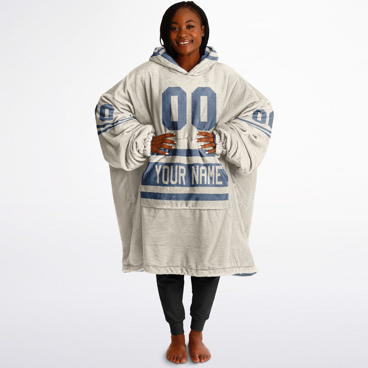 Slate Blue & Cream Superfan Reversible