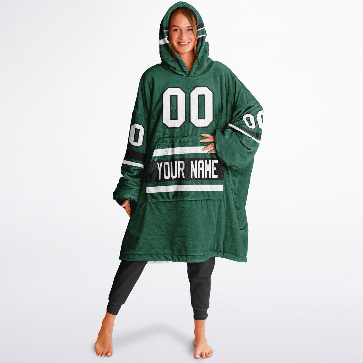 Green/Black/White Superfan Reversible