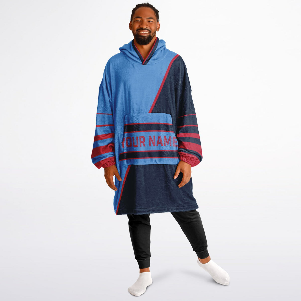Light Blue Navy Red Split Decision