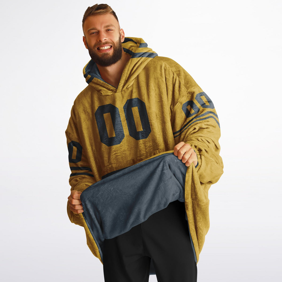 Charcoal & Mustard Superfan Reversible