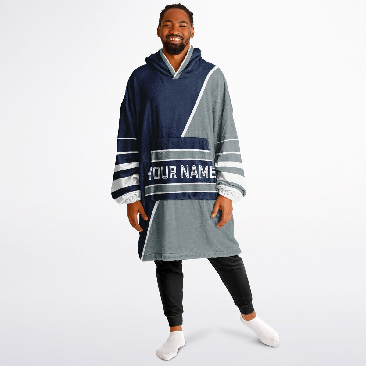 Navy Silver White Split Decision