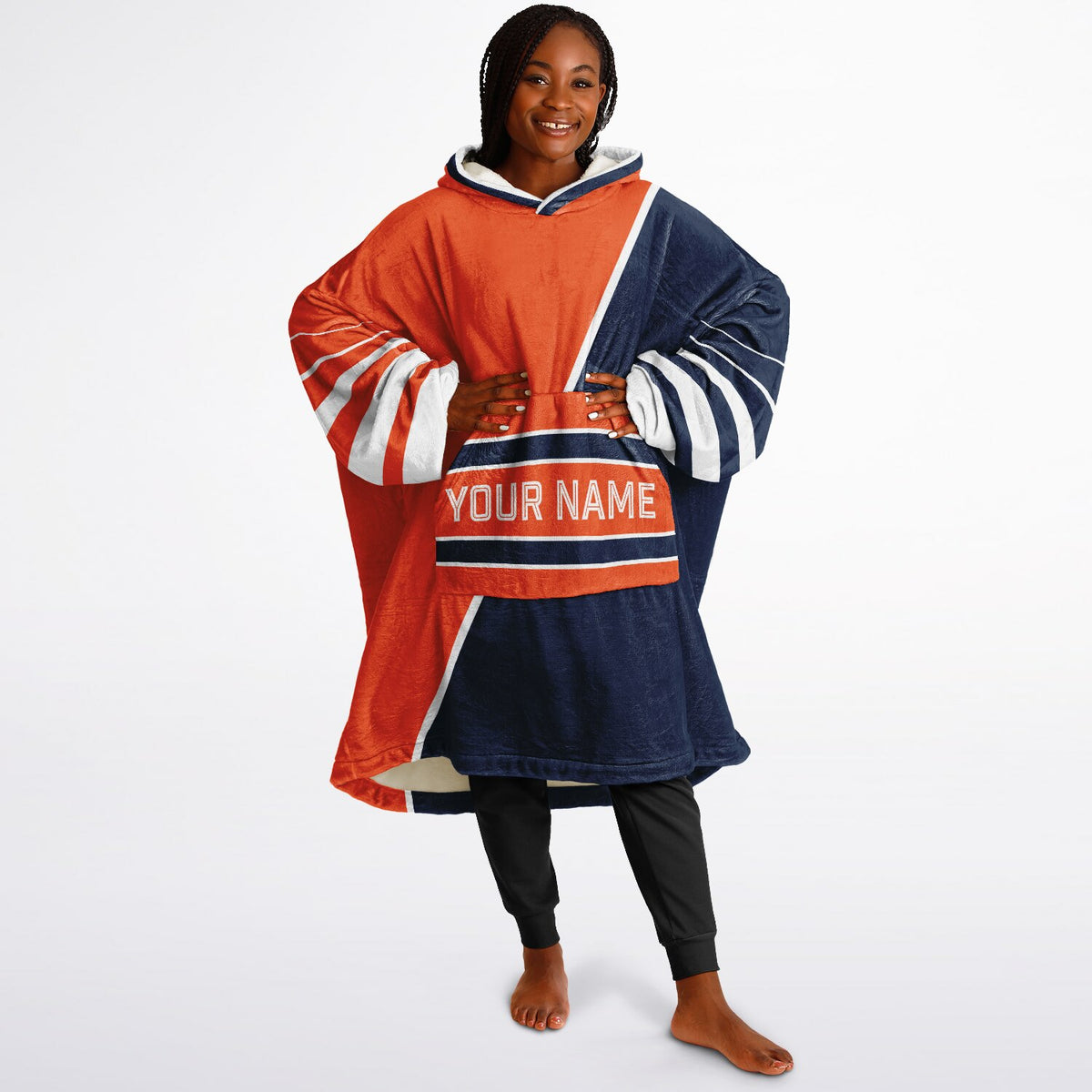 Orange Navy White Split Decision