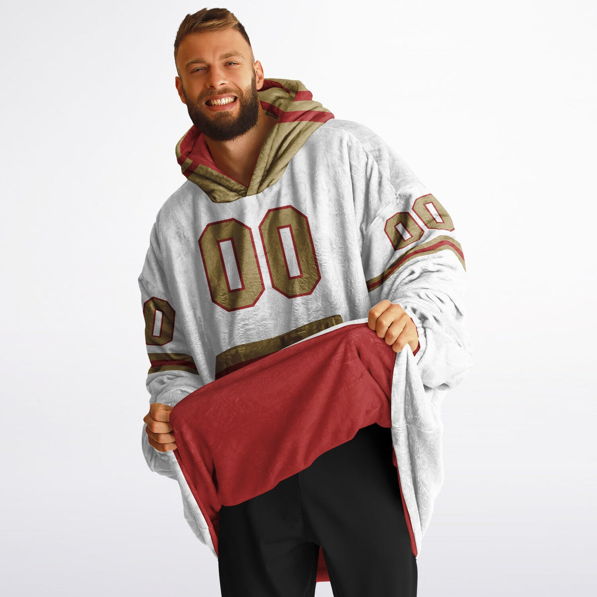 Red Dark Gold Superfan Reversible