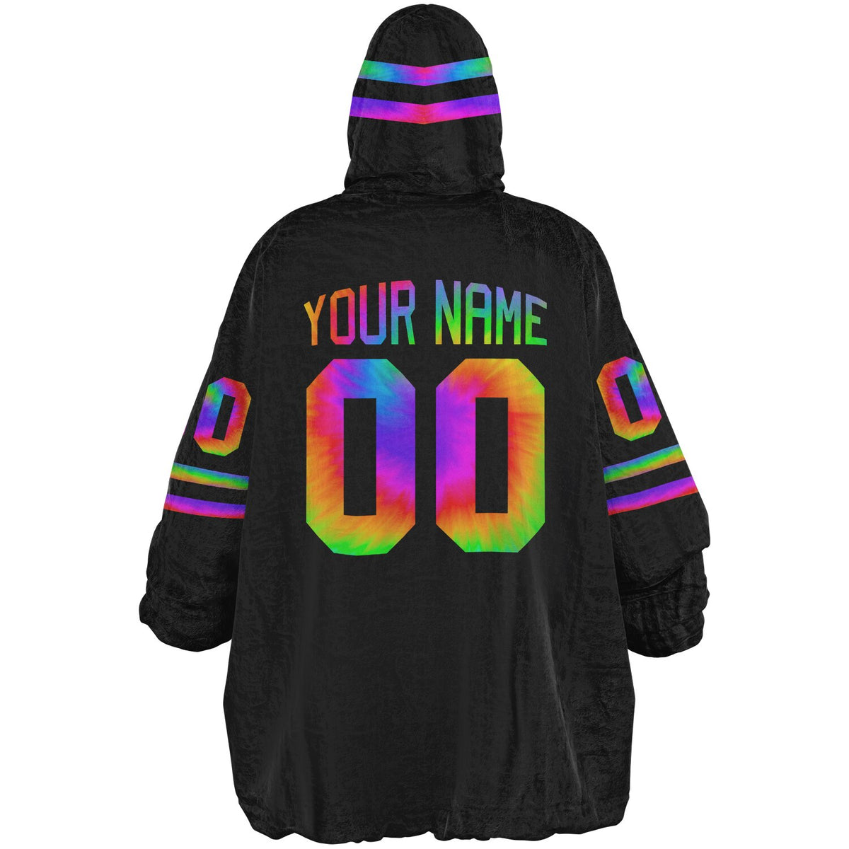 Tie Dye & Black Superfan Reversible