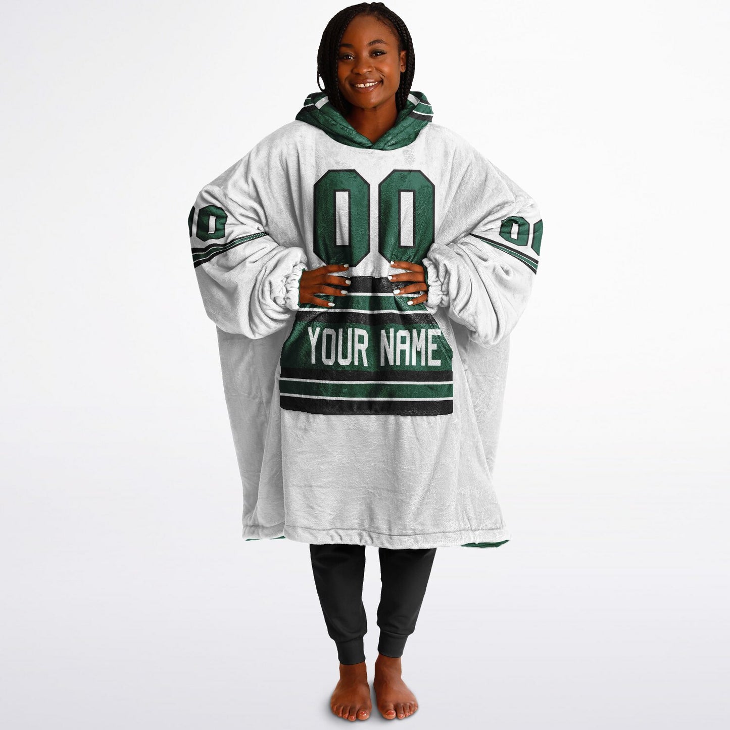 Green/Black/White Superfan Reversible