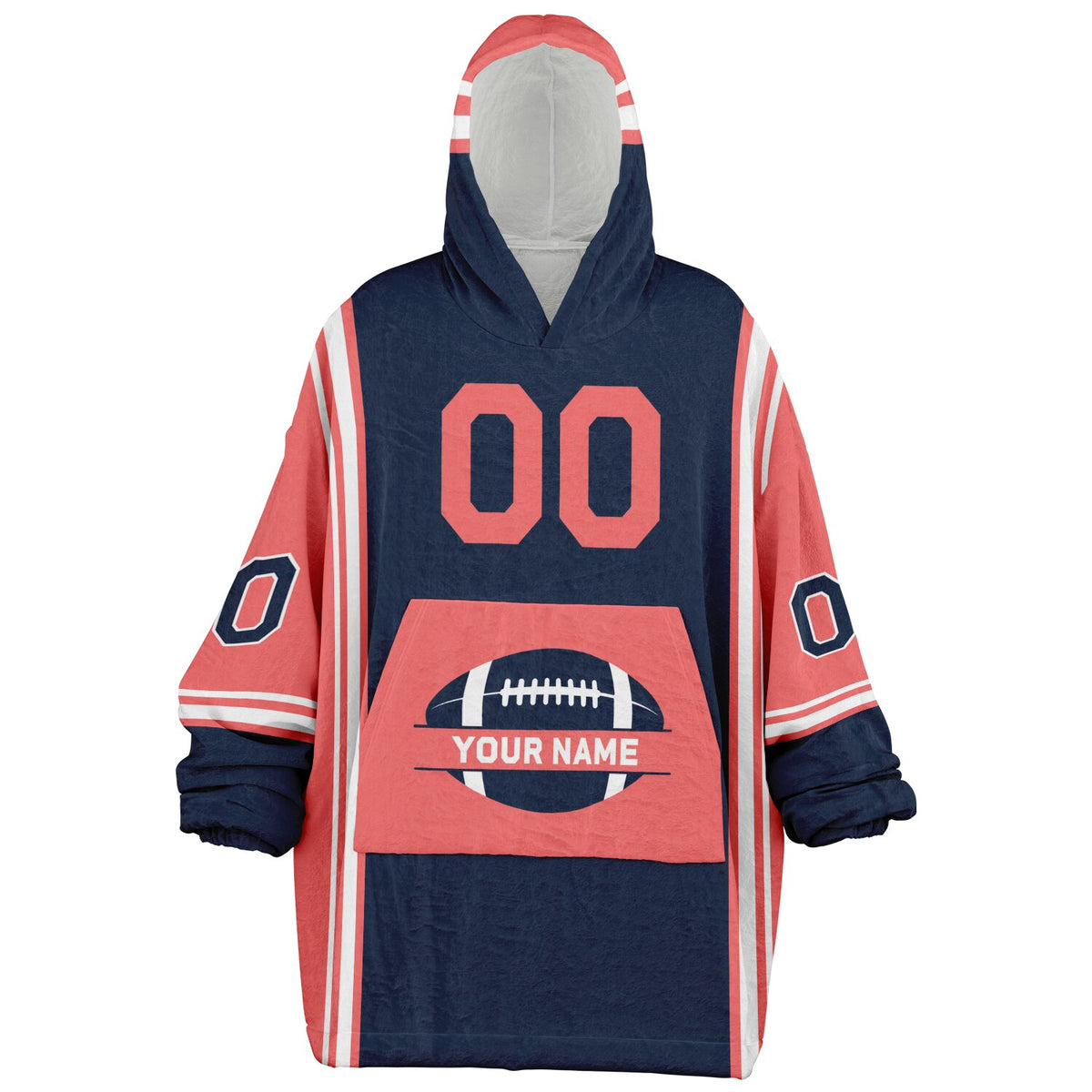 Navy Electric Coral White Bold