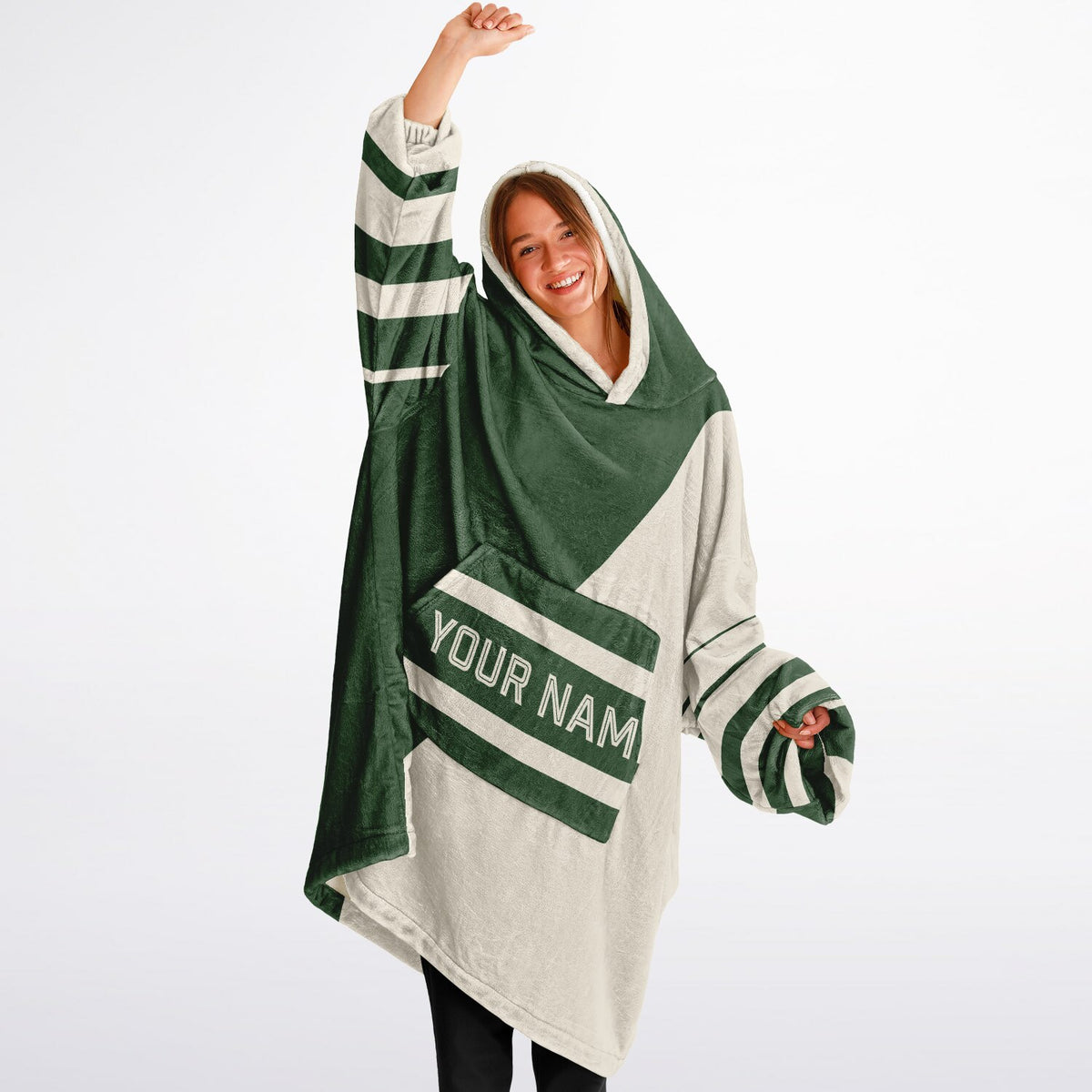 Forest Green & Cream Split Decision