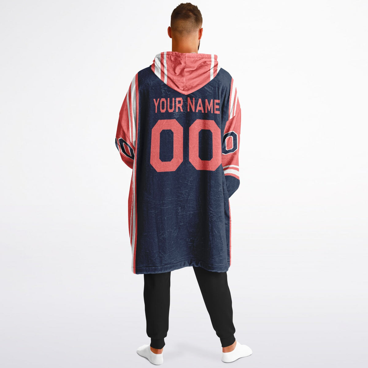Navy Electric Coral White Bold