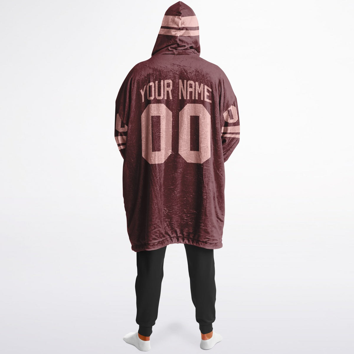 Burgundy & Blush Pink Superfan Reversible