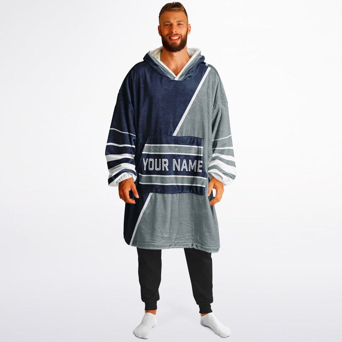 Navy Silver White Split Decision