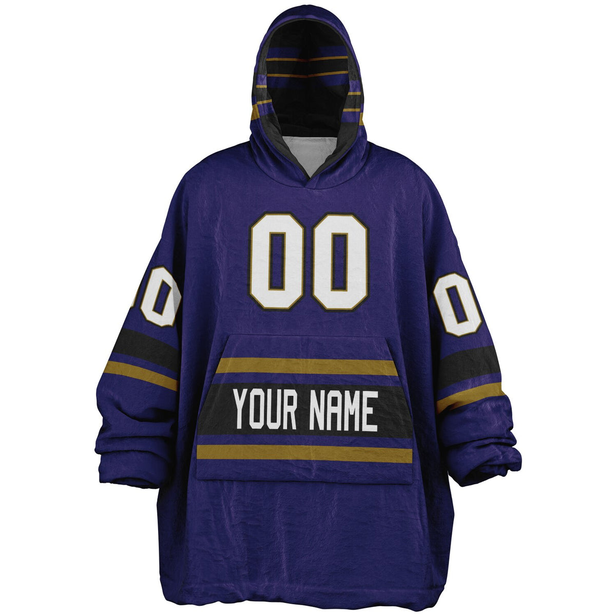 Purple Black Dark Gold Superfan Reversible