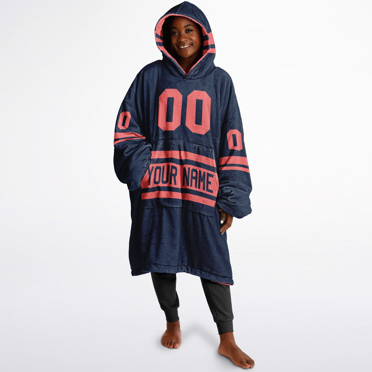 Navy & Electric Coral Superfan Reversible