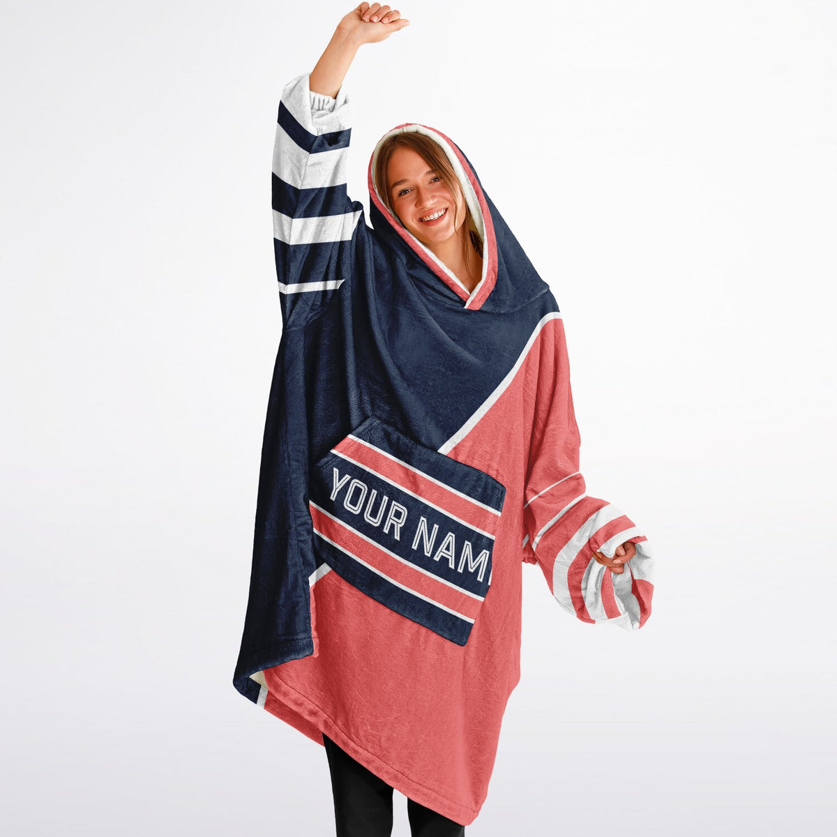 Navy Electric Coral White Split Decision