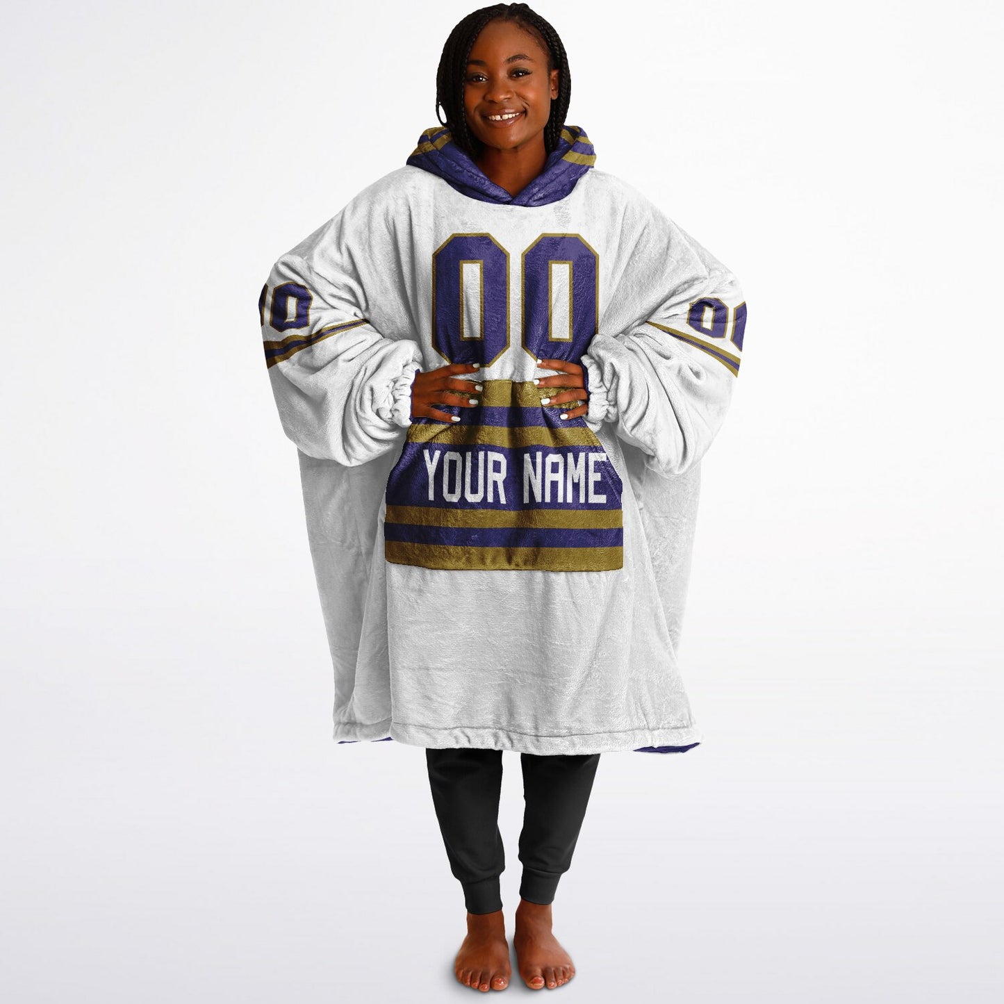 Purple/Metallic Gold Superfan Reversible