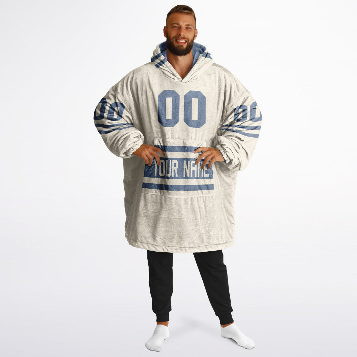 Slate Blue & Cream Superfan Reversible