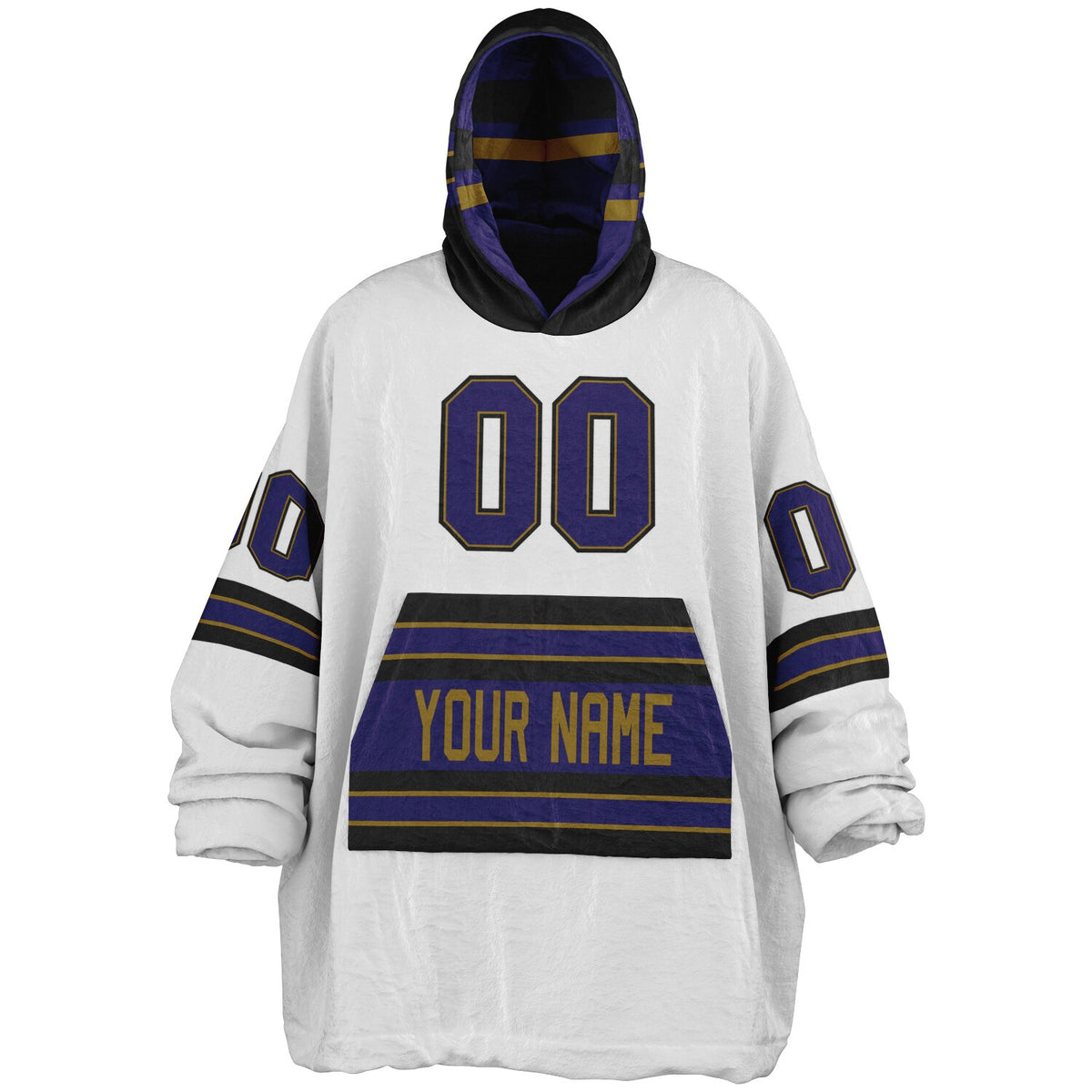 Purple Black Dark Gold Superfan Reversible