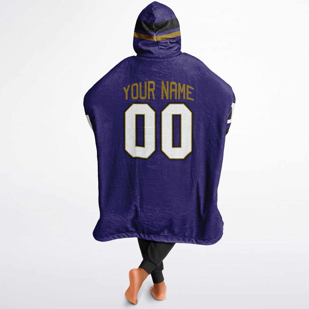 Purple Black Dark Gold Superfan Reversible