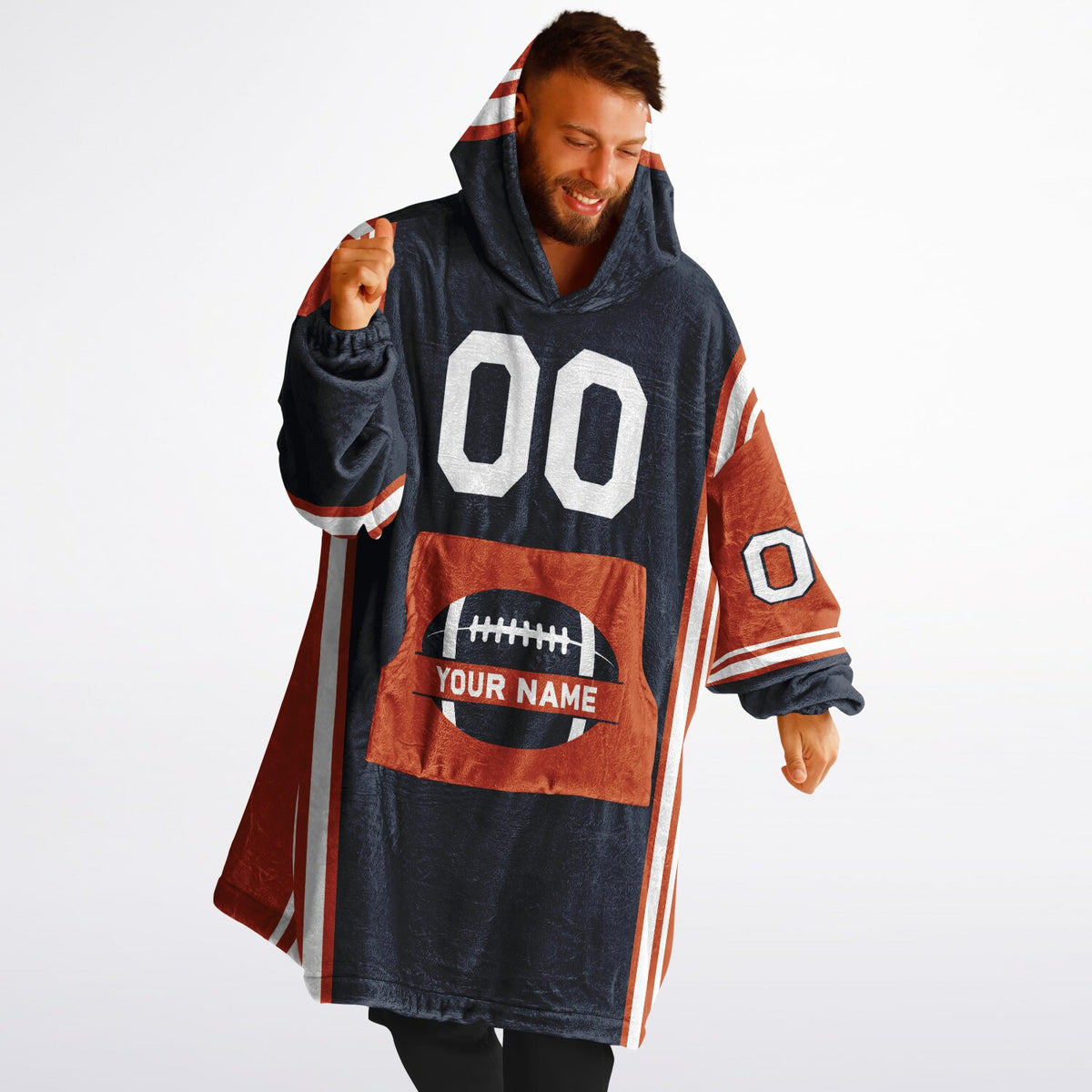Navy/Orange/White Bold