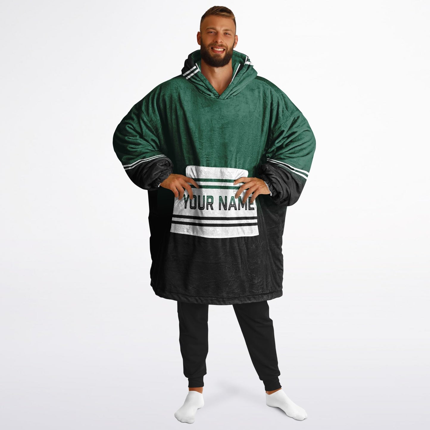 Green/Black/White Everyday Reversible