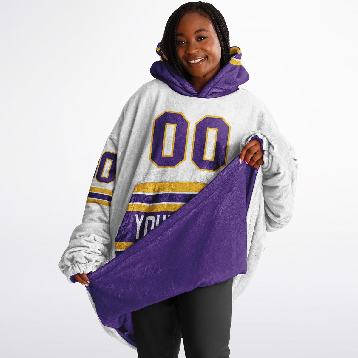 Purple/Gold/White Superfan Reversible