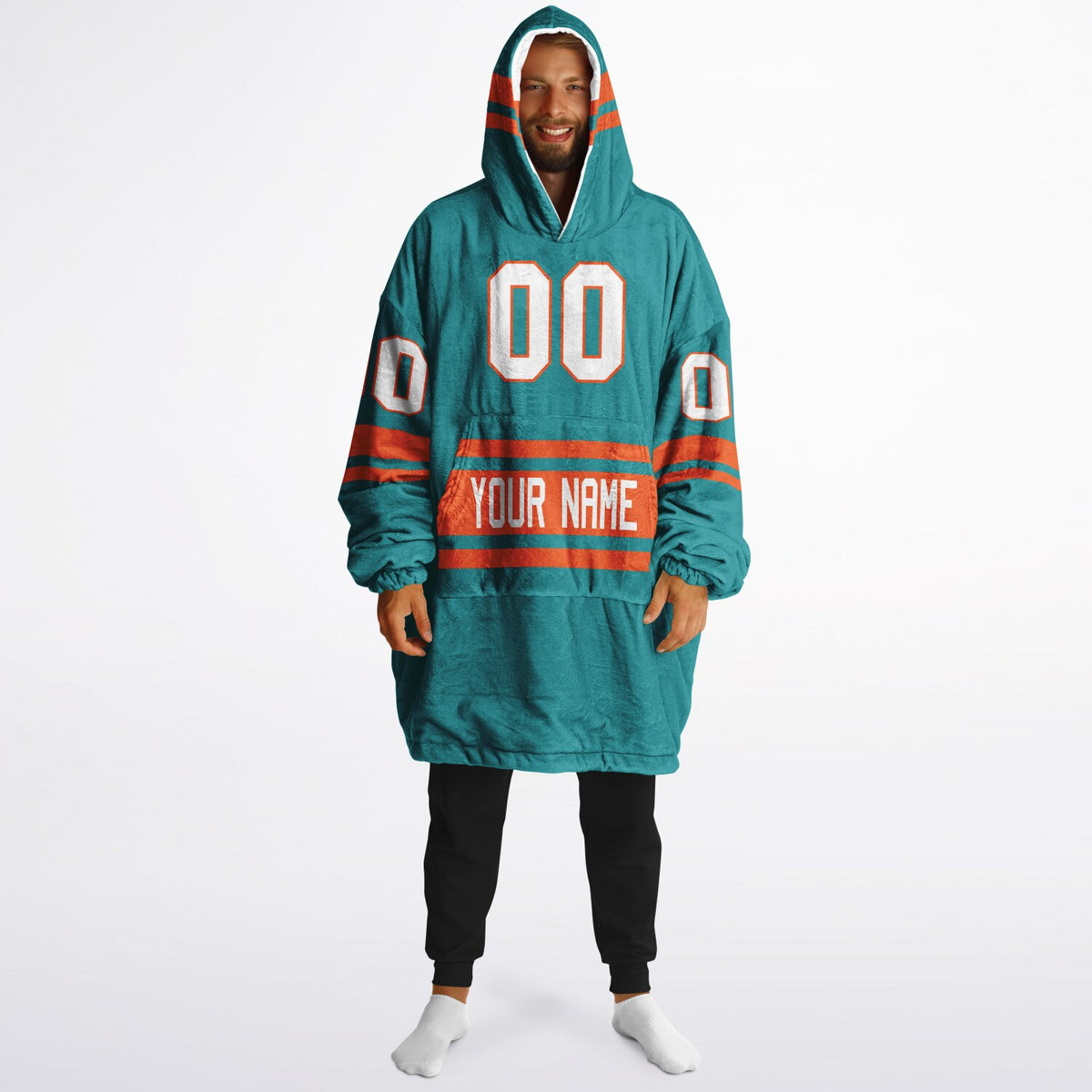 Aqua & Orange Superfan Reversible